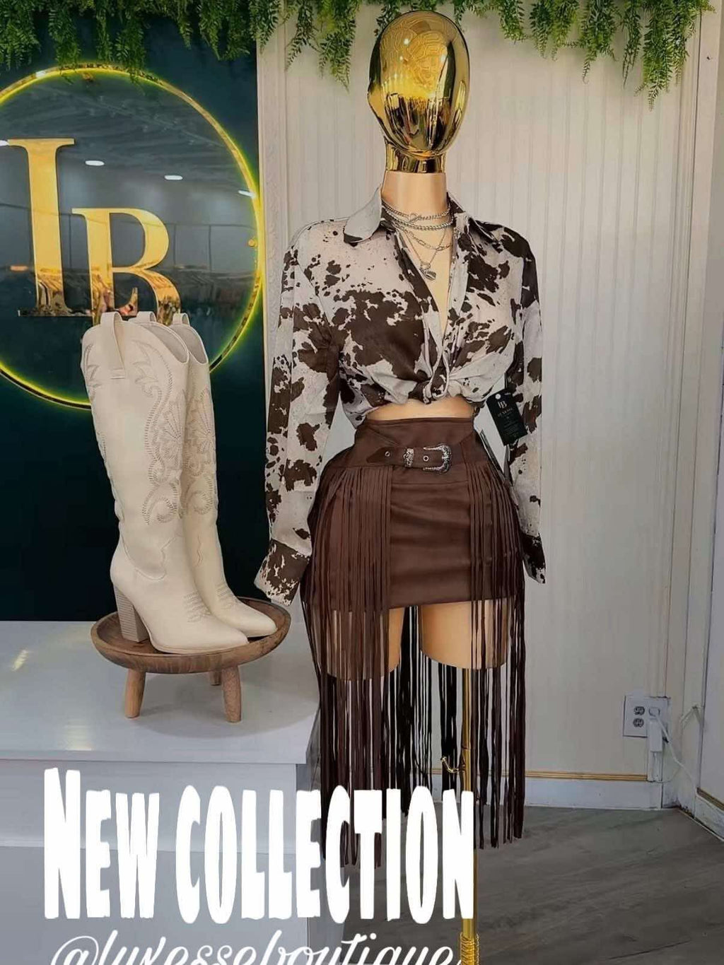 Western Fringe Mini Skirt