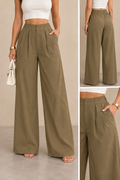 Olive Muse Wide-Leg Pants
