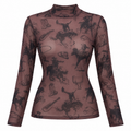 Cowgirl Rodeo Print Mesh Top