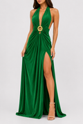 Emerald Halter Maxi Dres