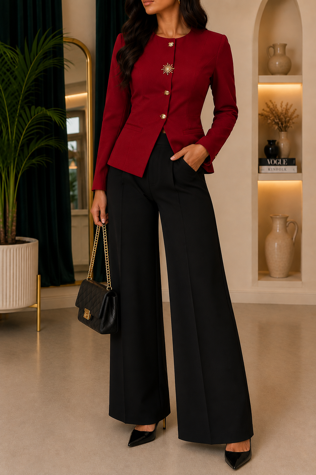 Ruby Elegance Tailored Blazer