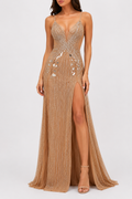 Celestial Crystal Mesh Gown