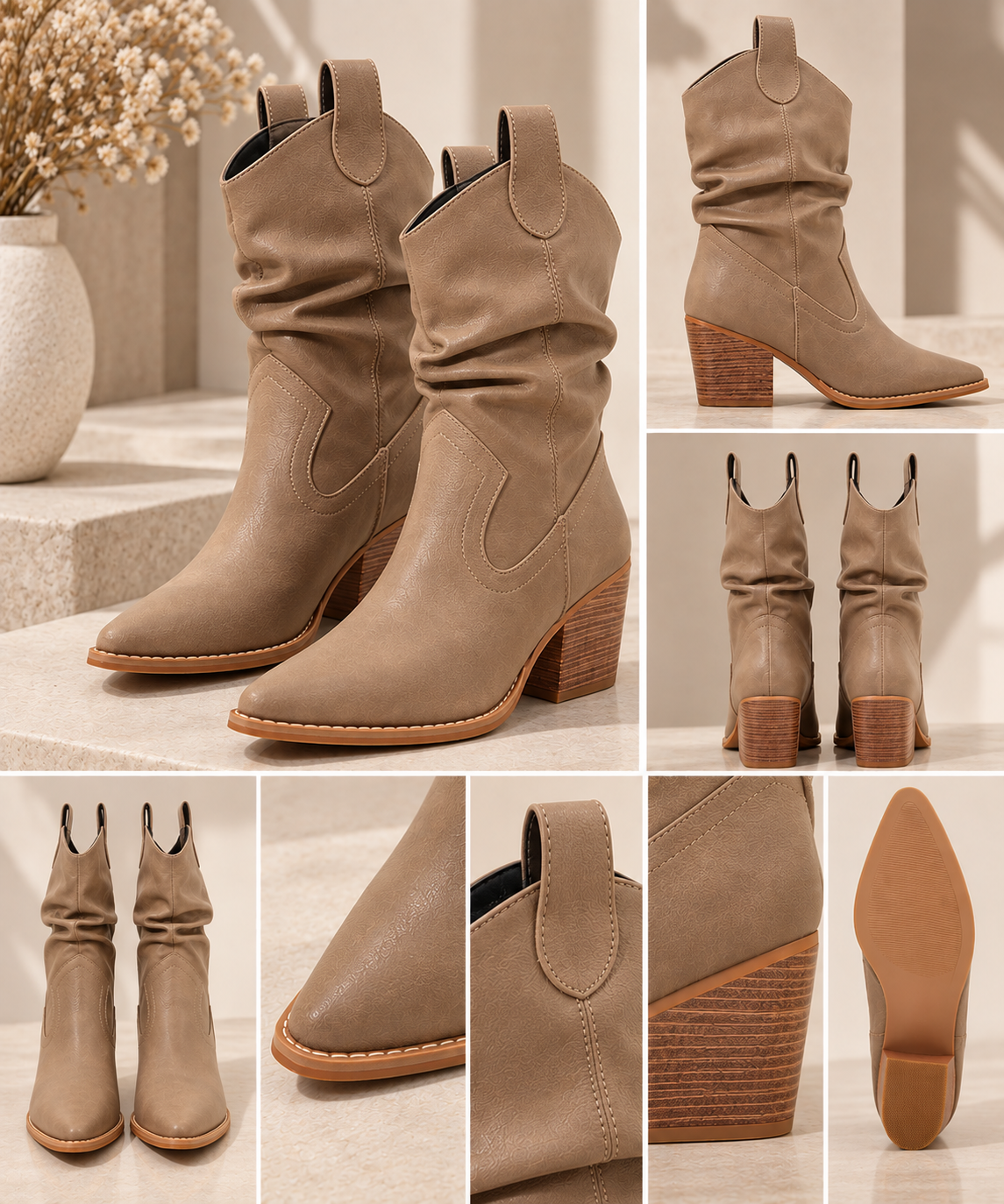 Western Slouch Cowboy Boots