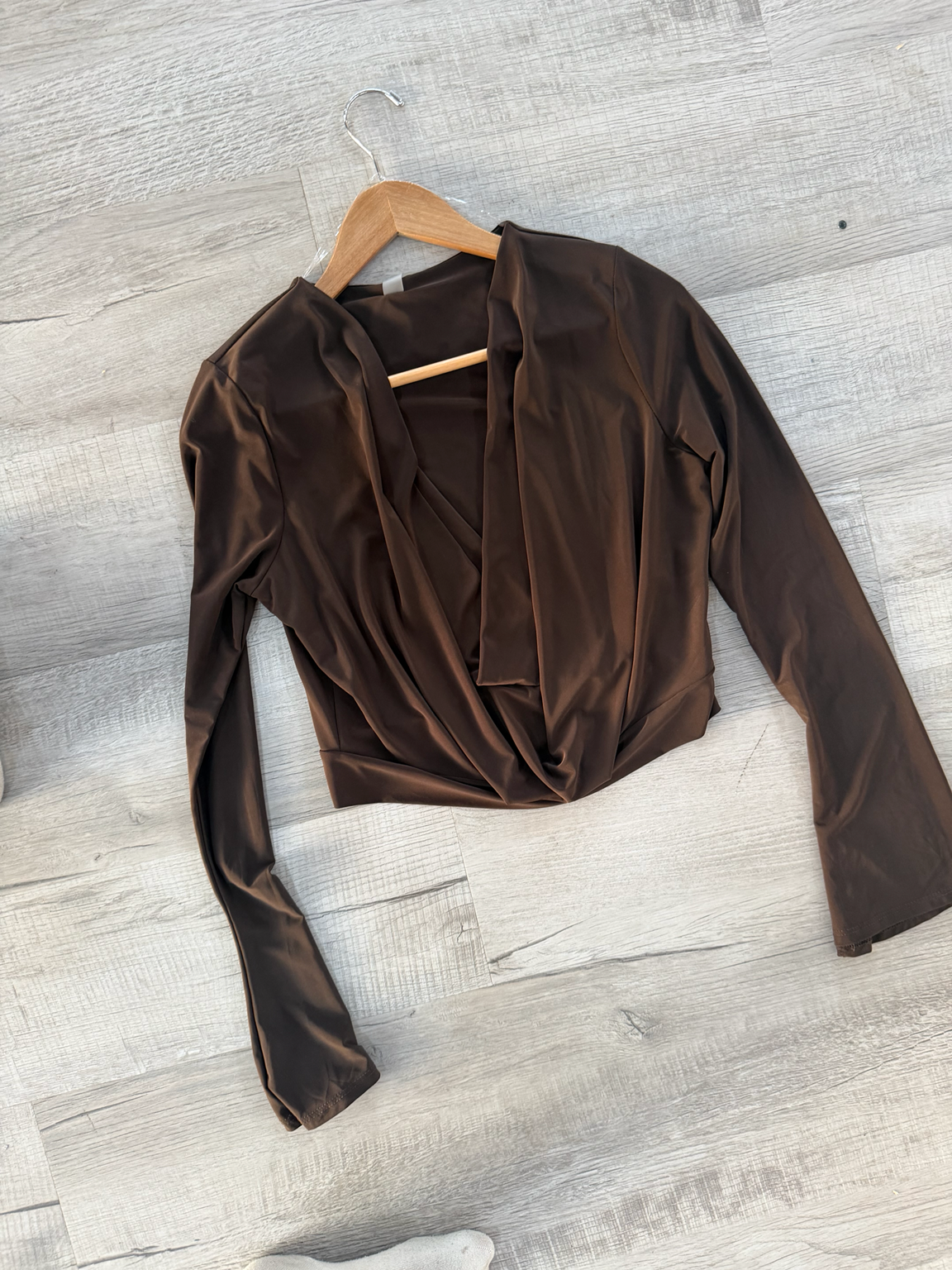 Chocolate Drape Crop Top
