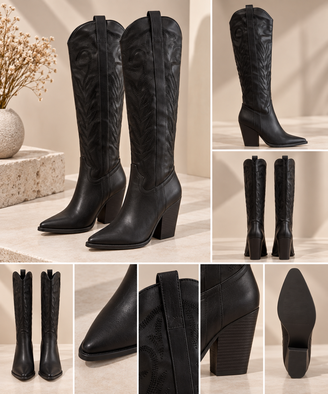 Knee-High Western Boots