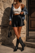 Satin Mini Skirt