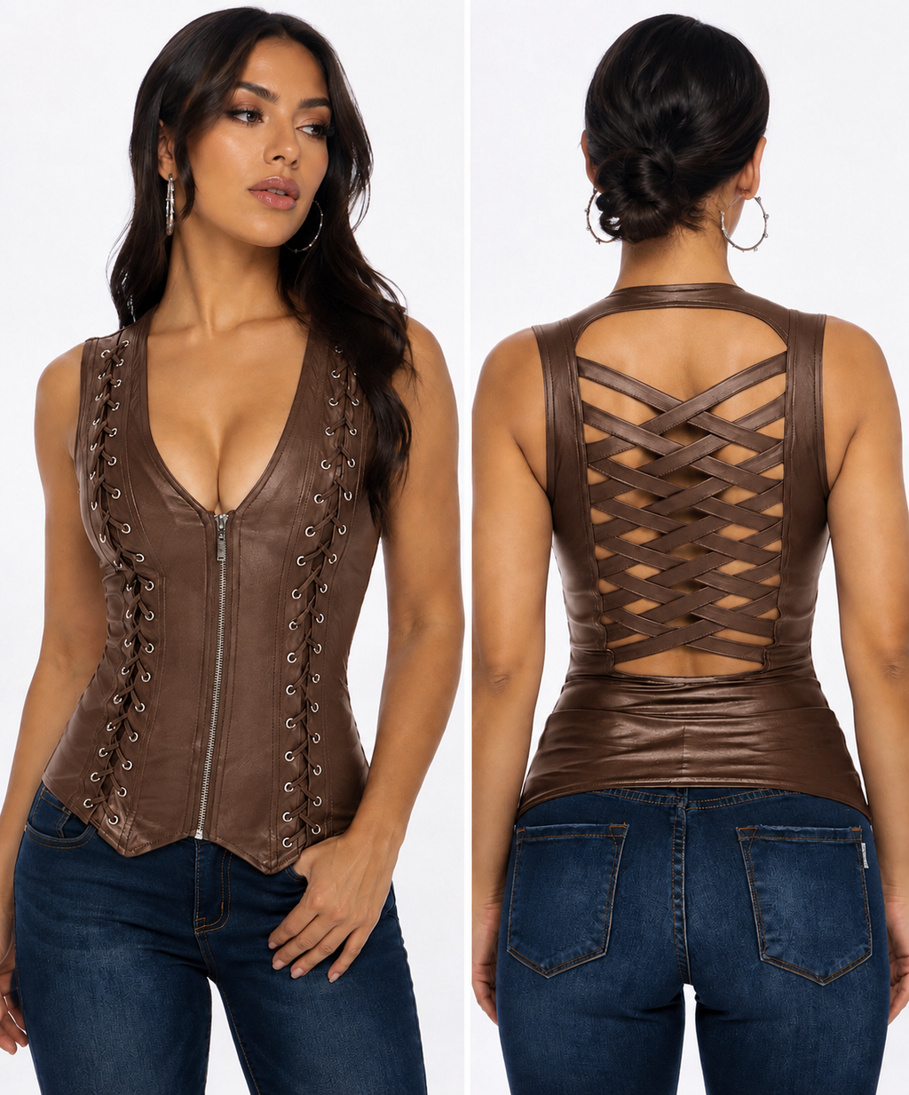 Top leather wester