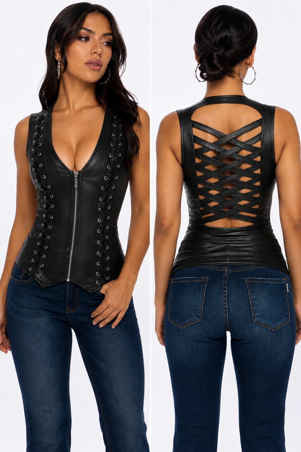 Top leather wester
