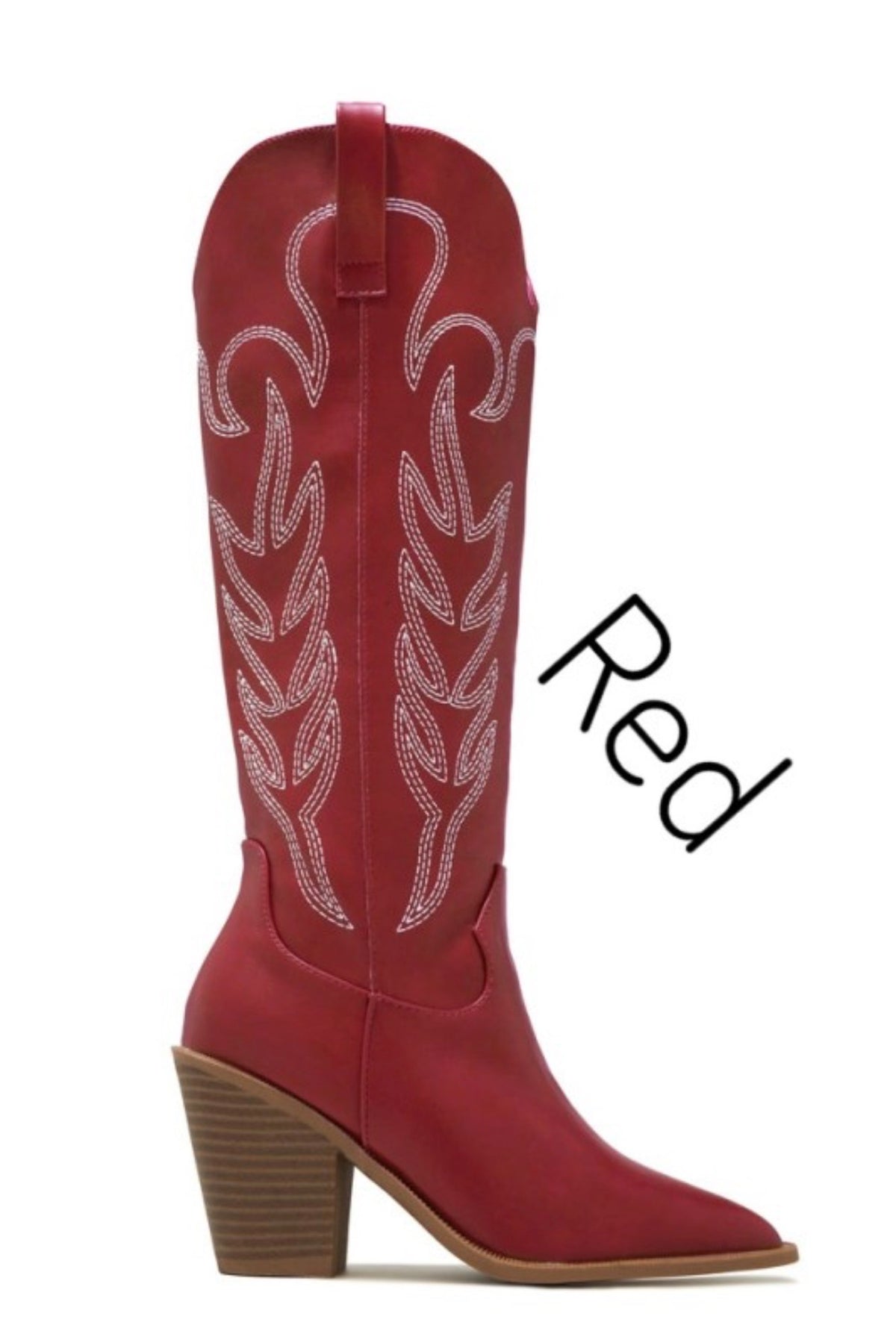 Western Embroidered Knee-High Cowboy Boots