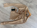 Golden Accent Cutout Top