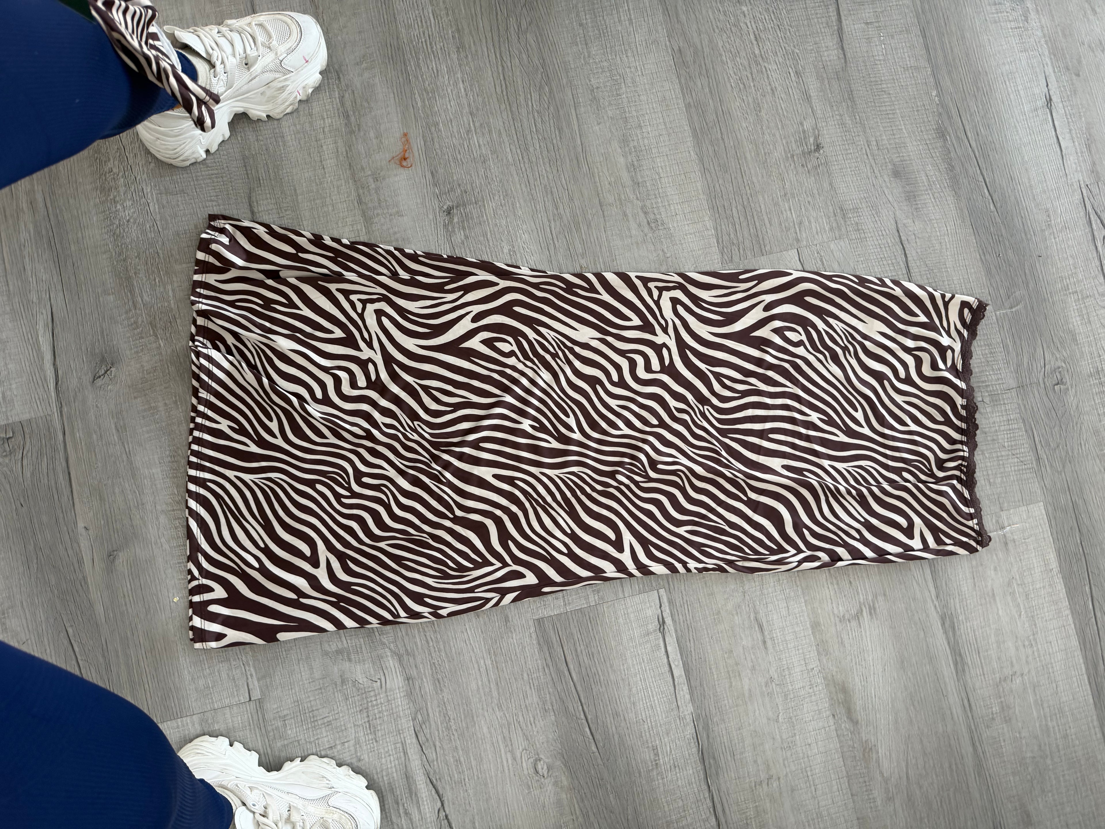 Wild Zebra Mesh Skirt