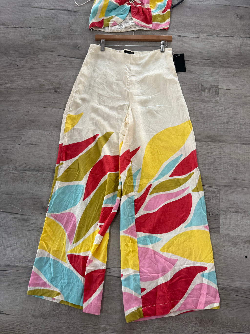 Sunset Mosaic Halter Top & Wide Leg Pants Set