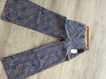 Blue Floral Wide Leg Pants