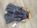 Blue Floral Ruffle One-Shoulder Top
