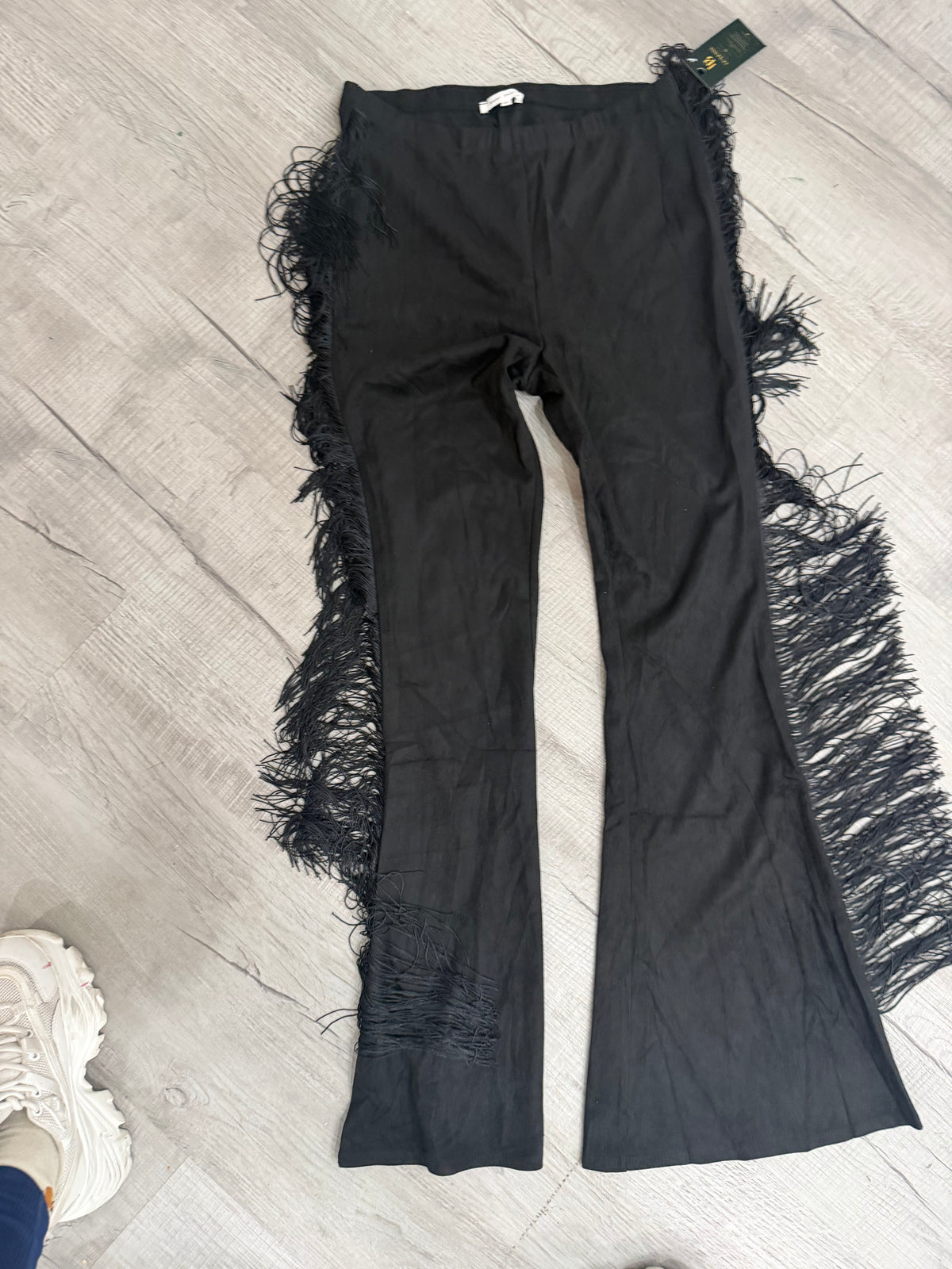 Western Fringe Bell Bottom Pants