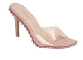 Blush Crystal Trim Heeled Sandals